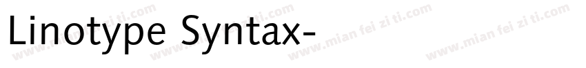 Linotype Syntax字体转换
